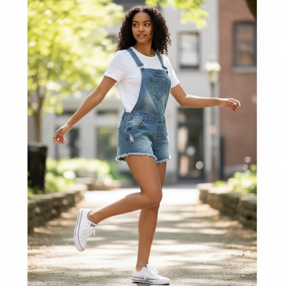 🦋Highway jeans brand overall shorts